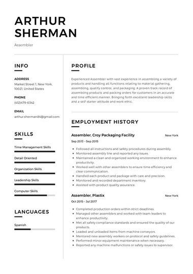 Moderni CV šablon Clean