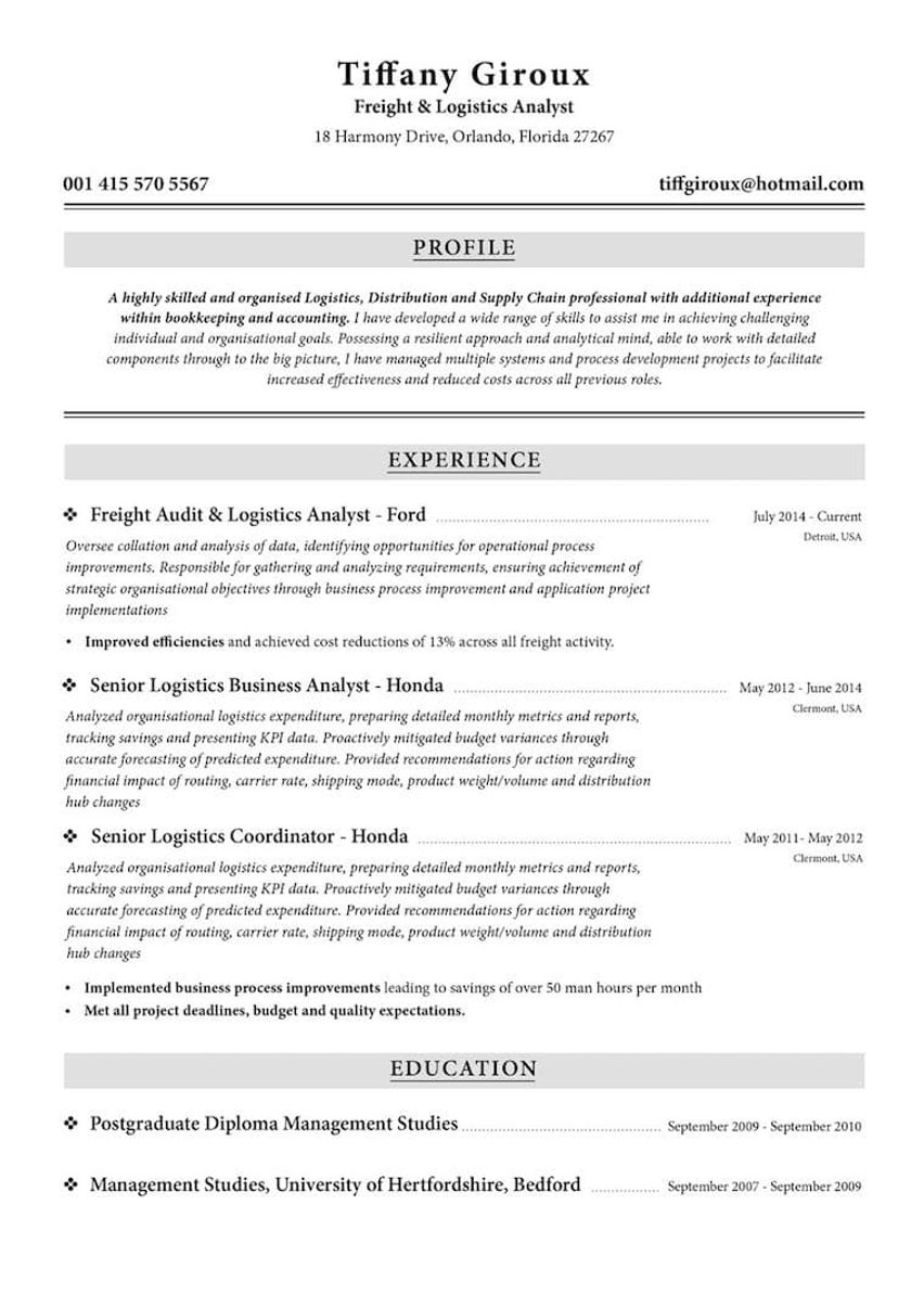 Santijago resume template
